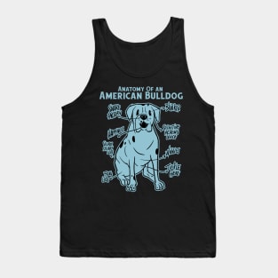 American Bulldog Funny Anatomy Of A Dog Tank Top